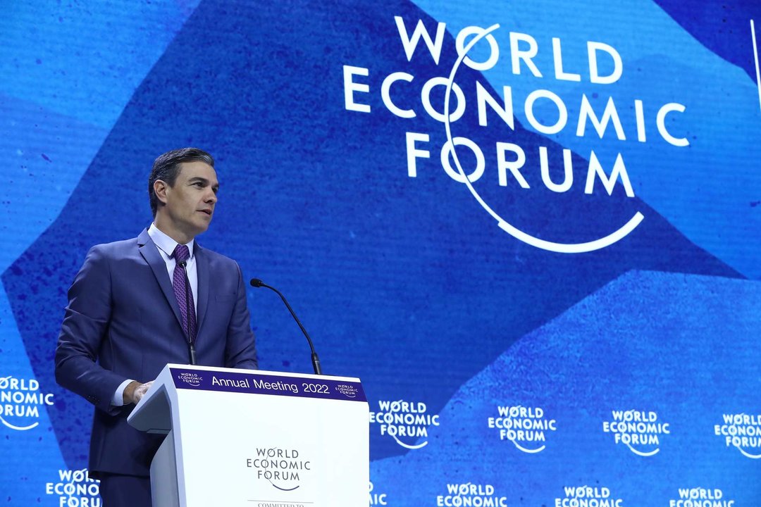 Cargar máis
Archivo - El presidente del Gobierno, Pedro Sánchez, durante su intervención en el Foro Económico Mundial en Davos (Suiza).