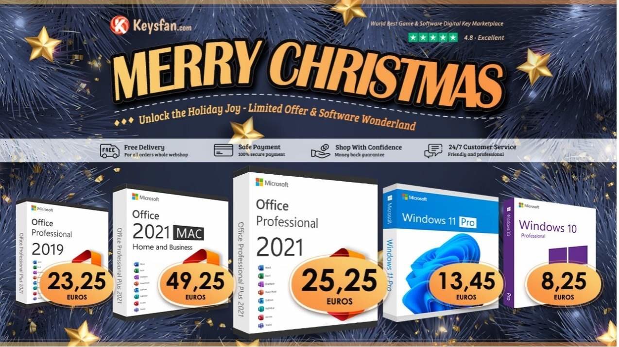 Consigue Windows 11 Pro de por vida por 10 € y Office 2021 por 15 € durante esta venta navideña de Keysfan