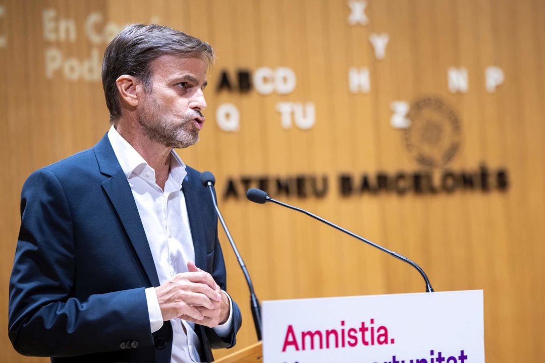 El candidato de los Comuns a las elecciones europeas y número 2 de Sumar en estos comicios, Jaume Asens.