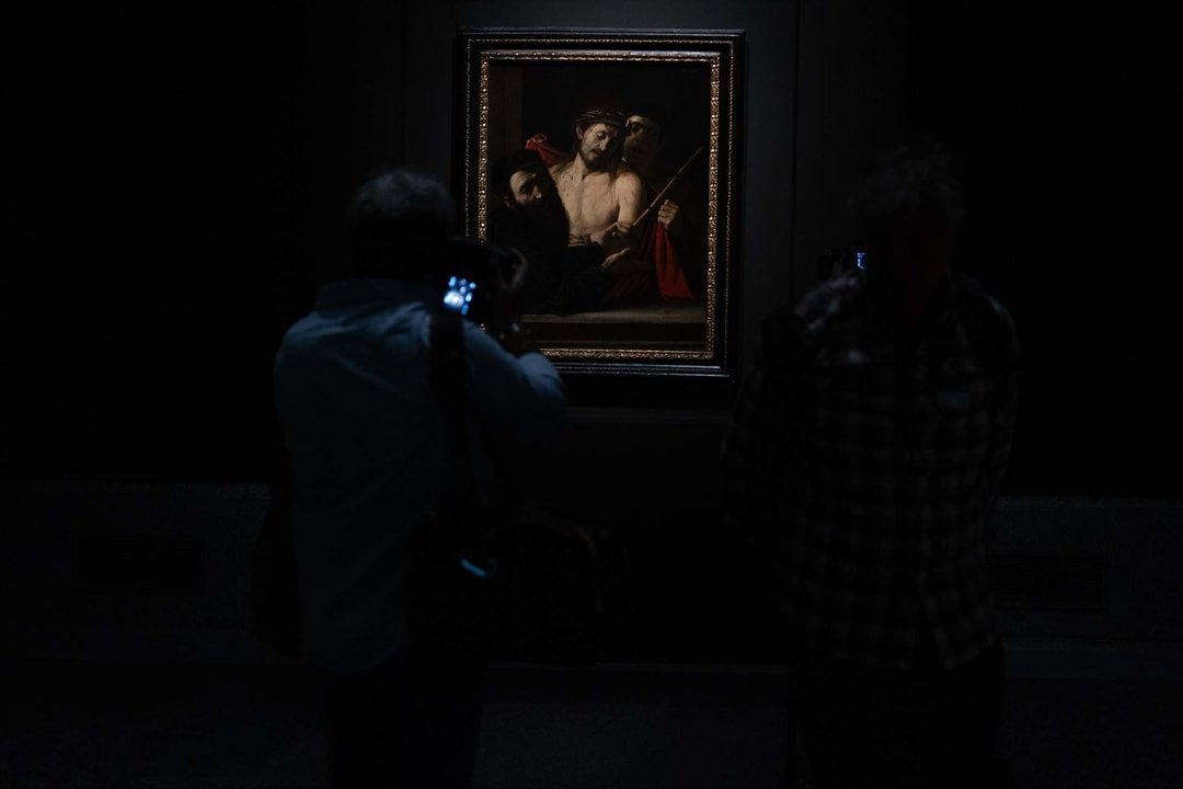 La obra del ‘Ecce Homo’ de Caravaggio, en el Museo Nacional del Prado, a 27 de mayo de 2024, en Madrid. (Foto: Eduardo Parra / Europa Press)