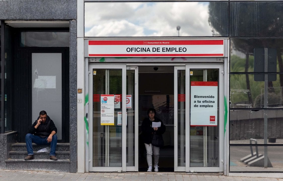 Entrada a una oficina de empleo de Madrid. Imagen de archivo