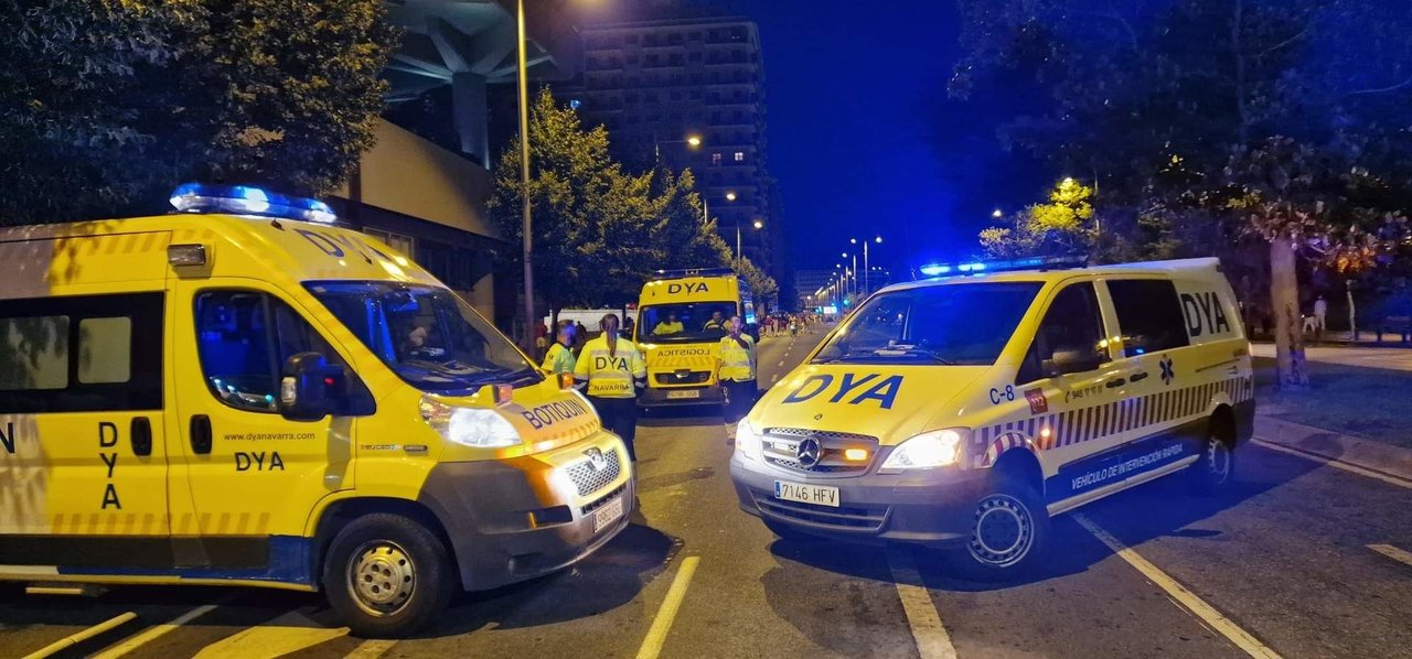 Ambulancias de DYA Navarra en los Sanfermines (Foto: DYA / Europa Press)