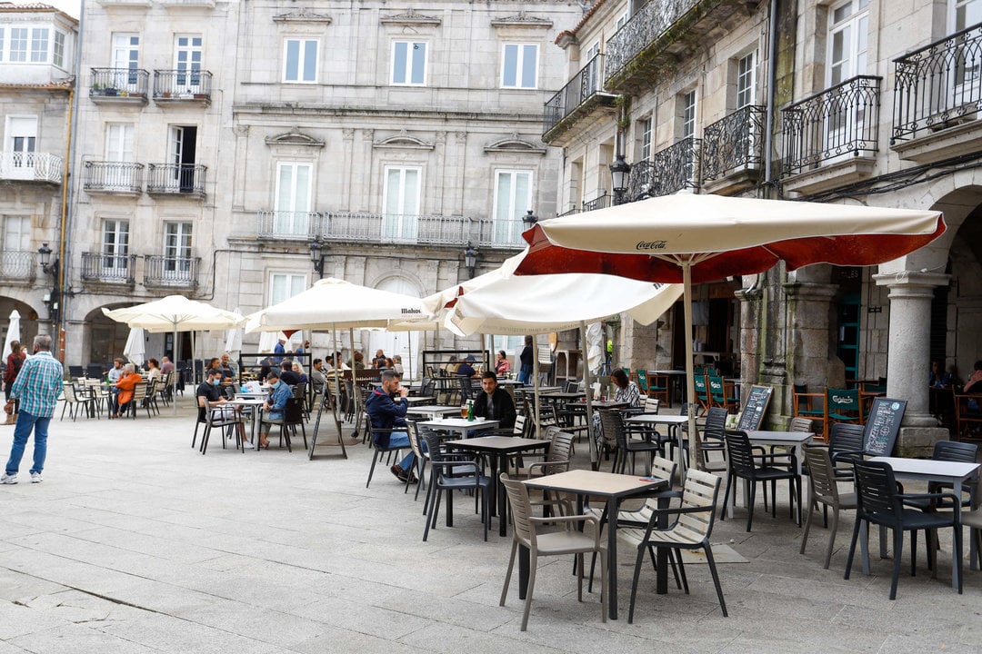 Una terraza de Vigo, en Pontevedra (Galicia). Europa Press