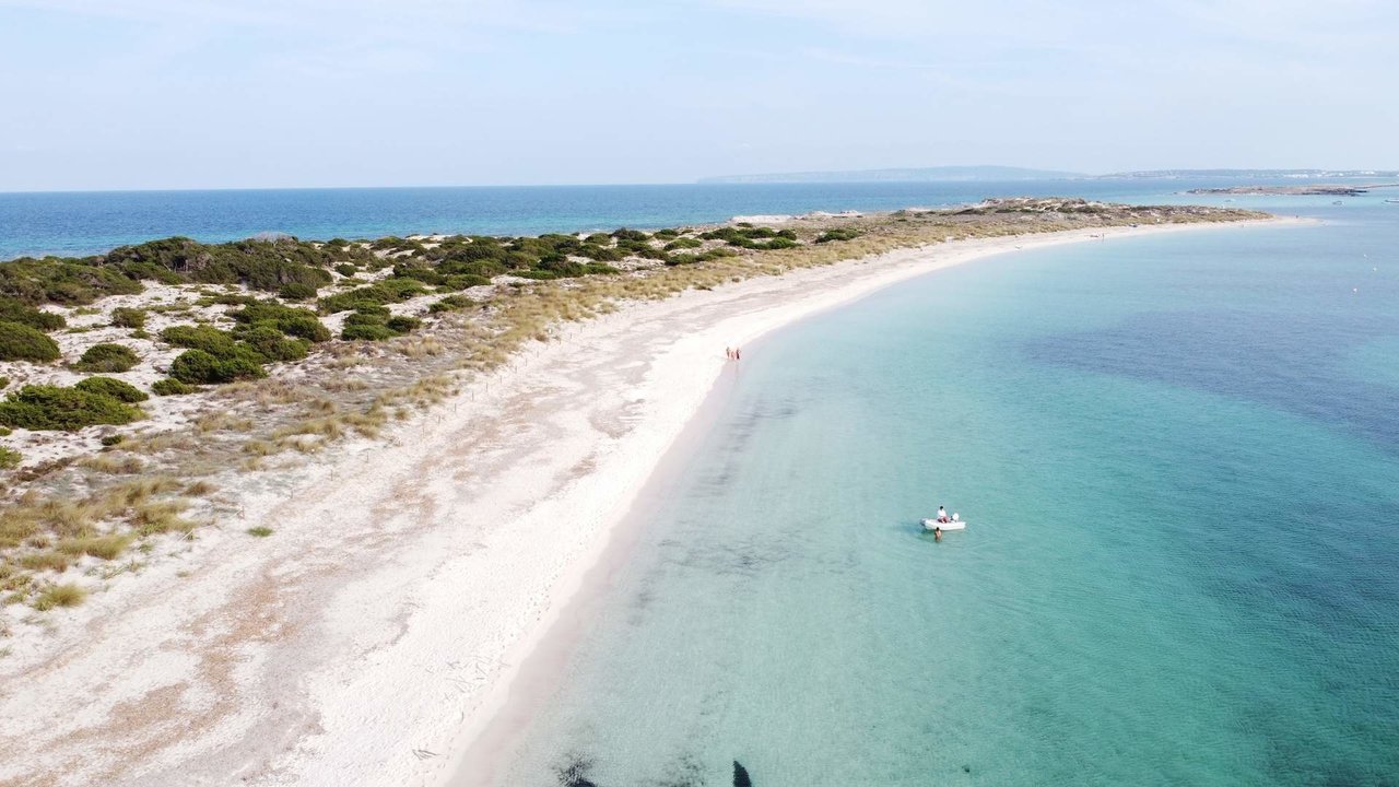 A mesmerizing view of an Espalmador island between Ibiza and Formentera