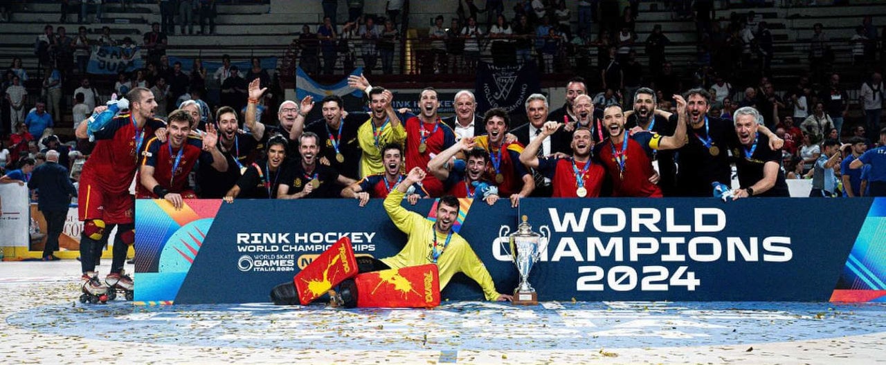 La selección masculina de hockey patines