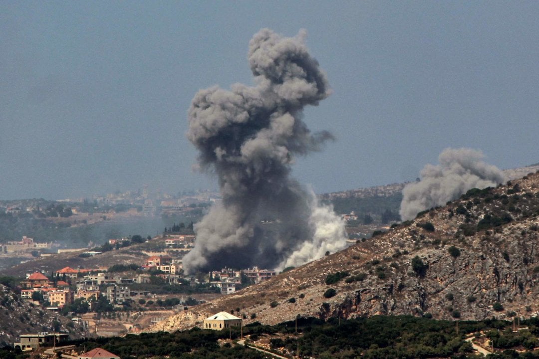 Un bombardeo israelí en el sur de Líbano.