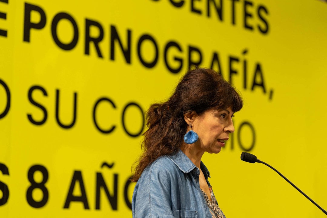 La ministra de Igualdad, Ana Redondo, presenta una campaña institucional de educación sexual positiva en el Ministerio de Igualdad, a 7 de octubre de 2024, en Madrid.