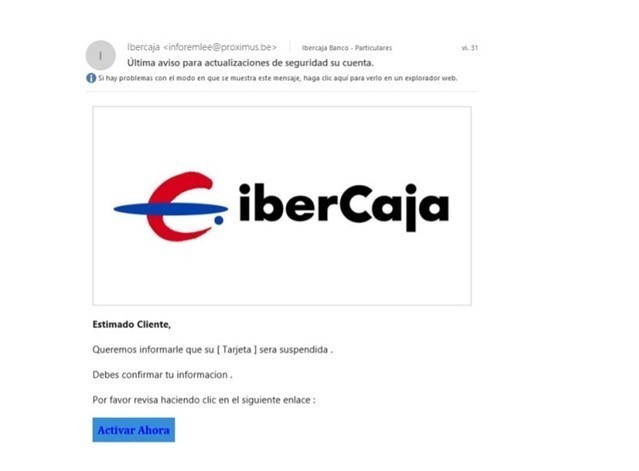 Eset detecta emails fraudulentos que suplantan a Ibercaja y Liberbank