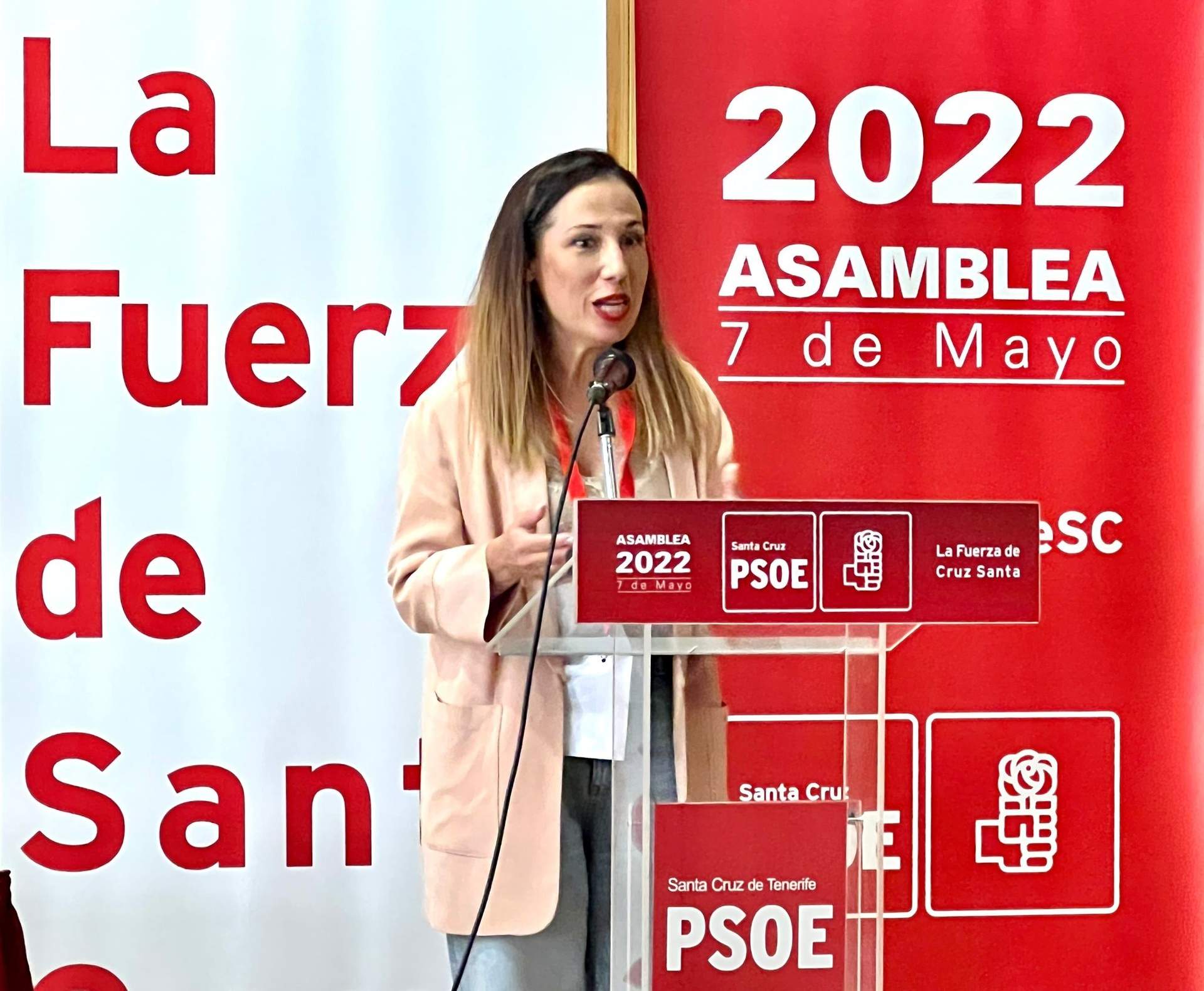 Hernández repite como secretaria general del PSOE de Santa Cruz de Tenerife con el 99,2% de los votos