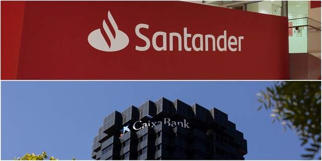 Santander y CaixaBank apagarán sus rótulos luminosos desde hoy a las 22.00 horas