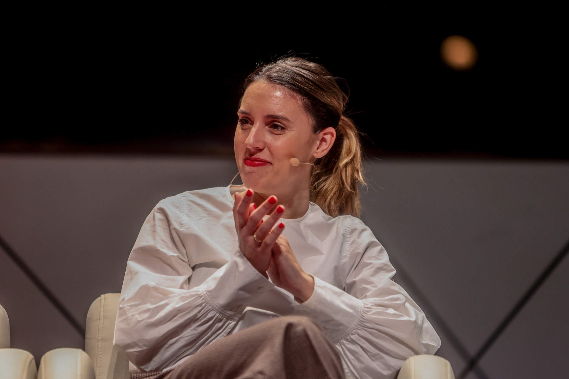 La exministra de Igualdad, Irene Montero, durante el acto 'Feminismo y Memoria Democrática', en el Círculo de Bellas Artes, a 24 de marzo de 2023, en Madrid.