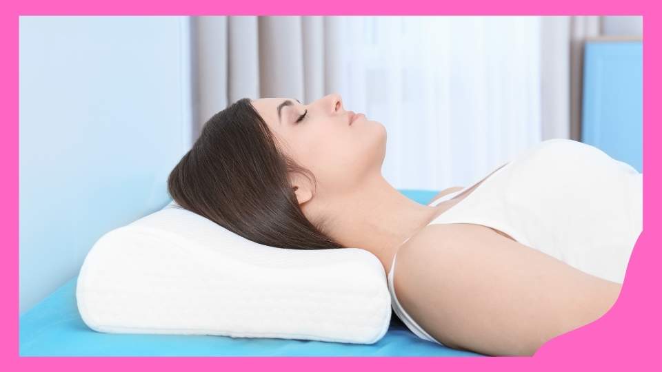  HOMCA Almohada cervical de espuma viscoelástica para aliviar el  dolor de cuello, almohada ortopédica de contorno para dormir de lado,  espalda y estómago : Salud y Hogar