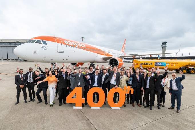 easyJet recibe su avión Airbus número 400 tras 20 años de colaboración