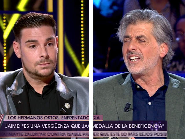 Jacobo Ostos intenta entregarle la demanda a su hermano en directo