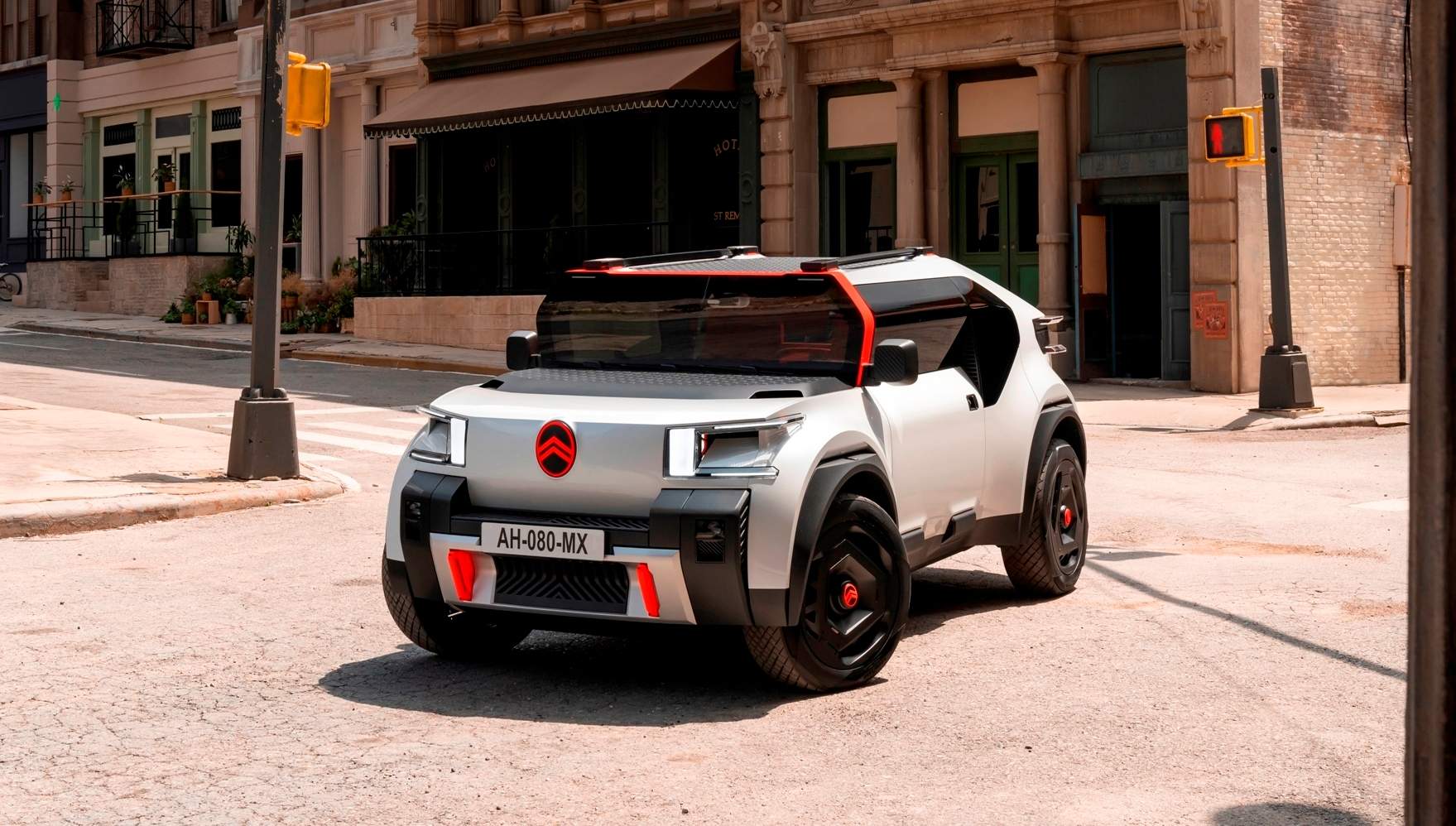 Frontal del coche concepto Citroën Oli, que  ha servido de fuente de inspiración a los últimos modelos lanzados por la marca del Doble Chevrón.