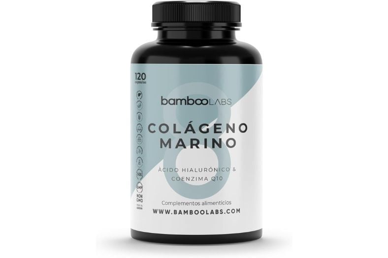 Bamboo Labs - Colágeno Marino Hidrolizado Puro + Ácido Hialurónico + Coenzima Q10