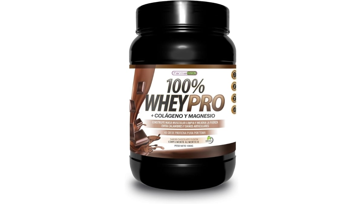 FARMAFUSION 100% Whey Protein con Colágeno y Magnesio