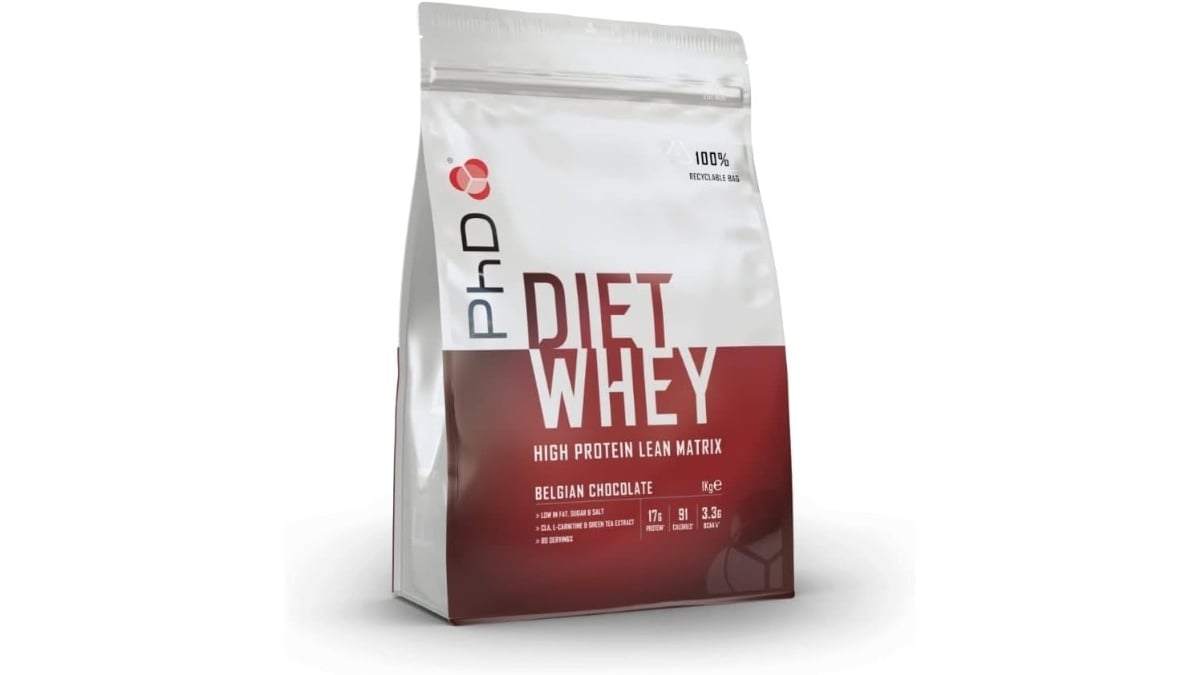 PhD Nutrition Diet Whey Proteína Magra en Polvo - Sabor Chocolate Belga