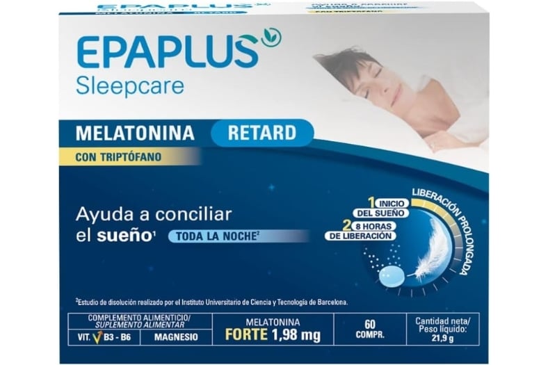 EPAPLUS Sleepcare, Melatonina Retard con Triptófano