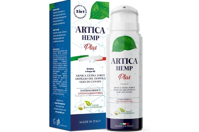 ARTICA Hemp Plus Crema Antiinflamatoria - Alivio Natural con Árnica, Garra del Diablo y Cáñamo